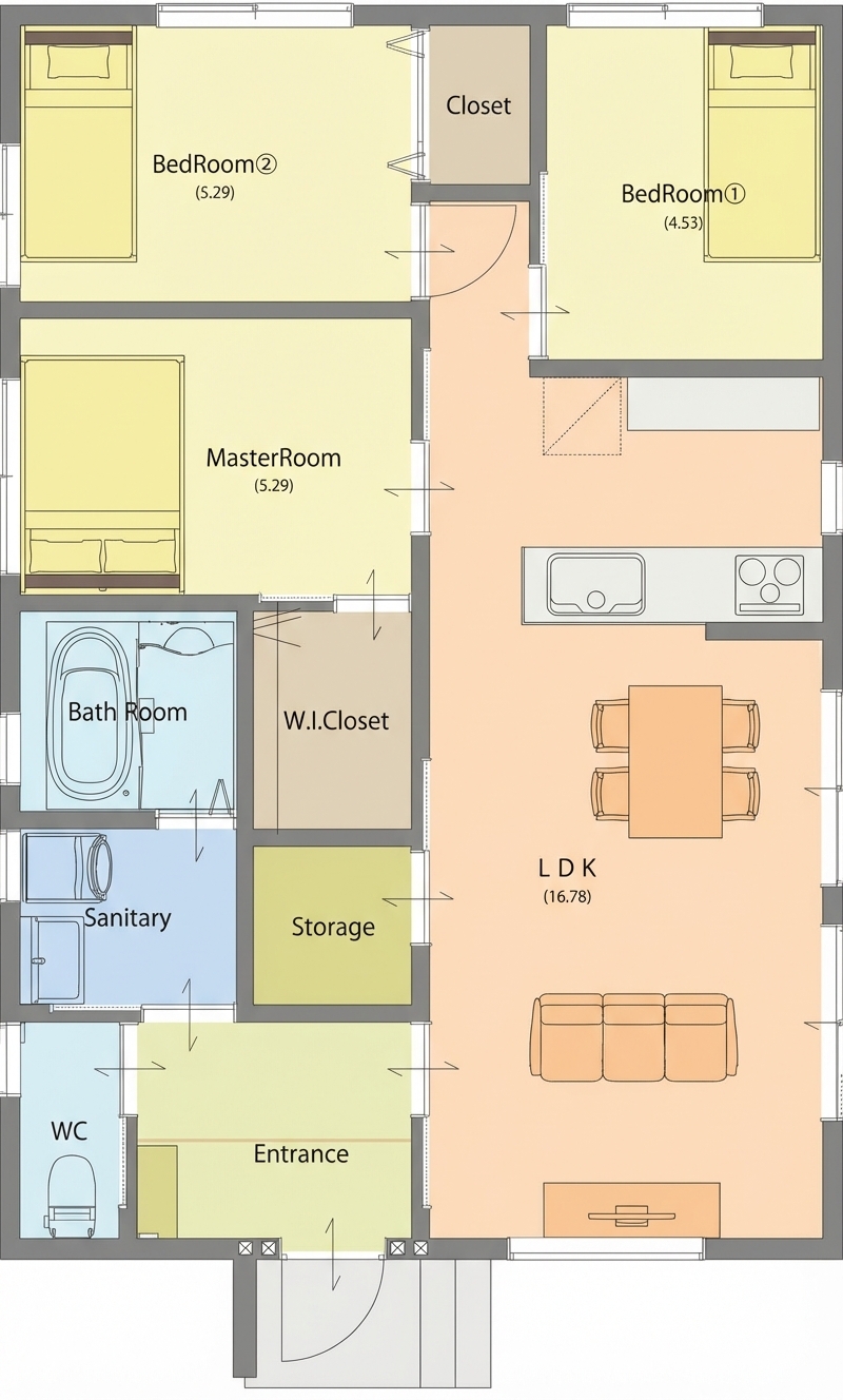 合志市辻久保間取り図