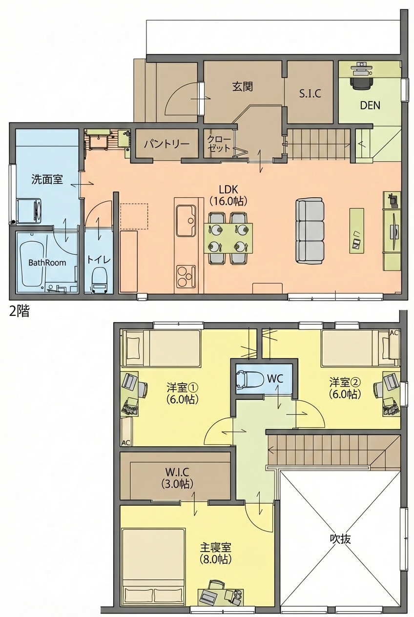合志市野々島間取り図