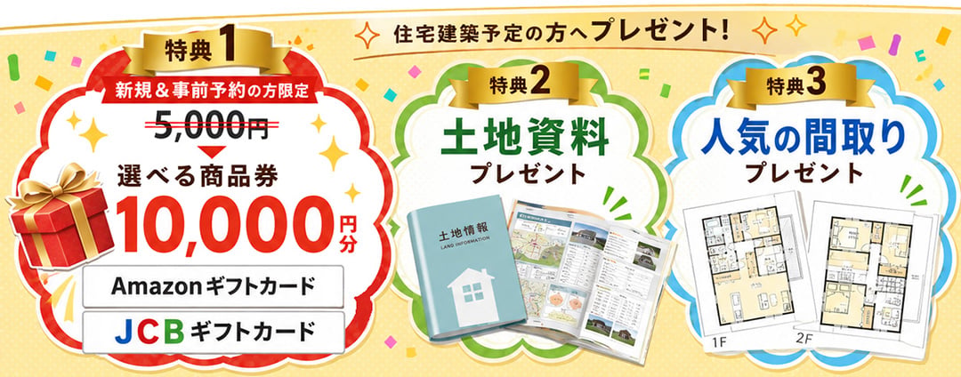 商品券土地間取りインセンティブ