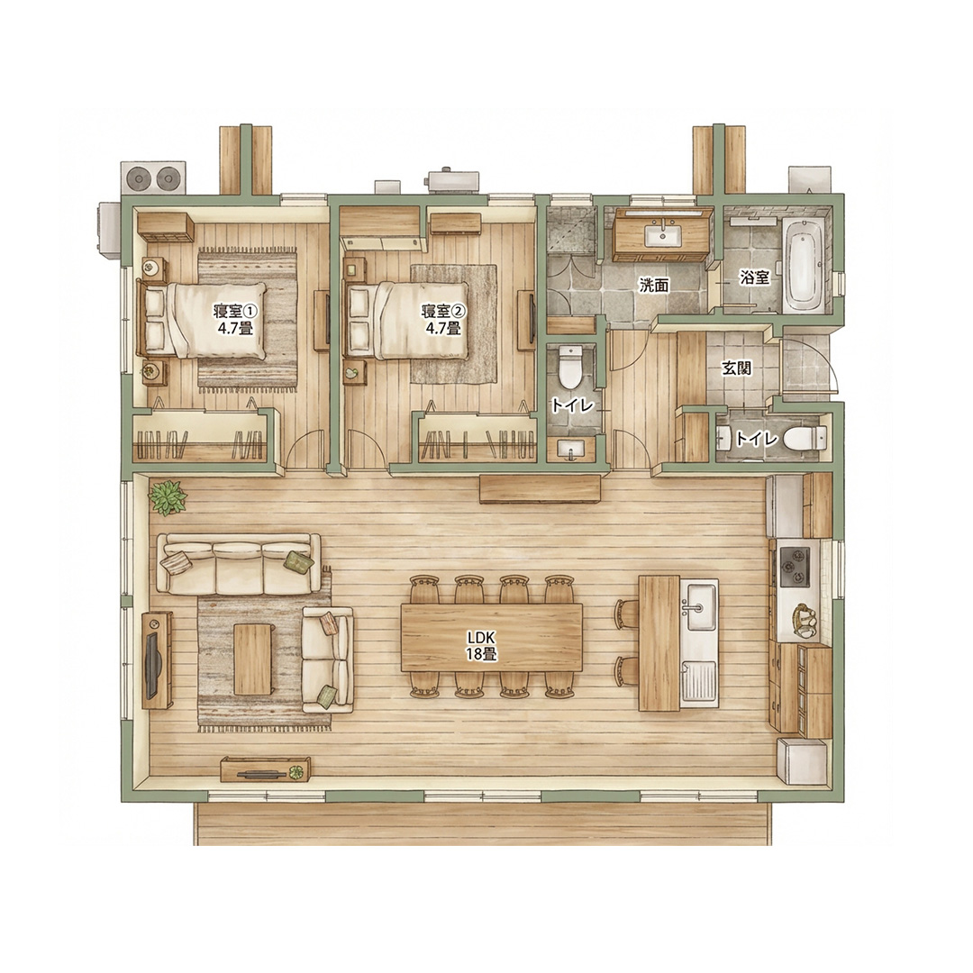 西原村 間取り図