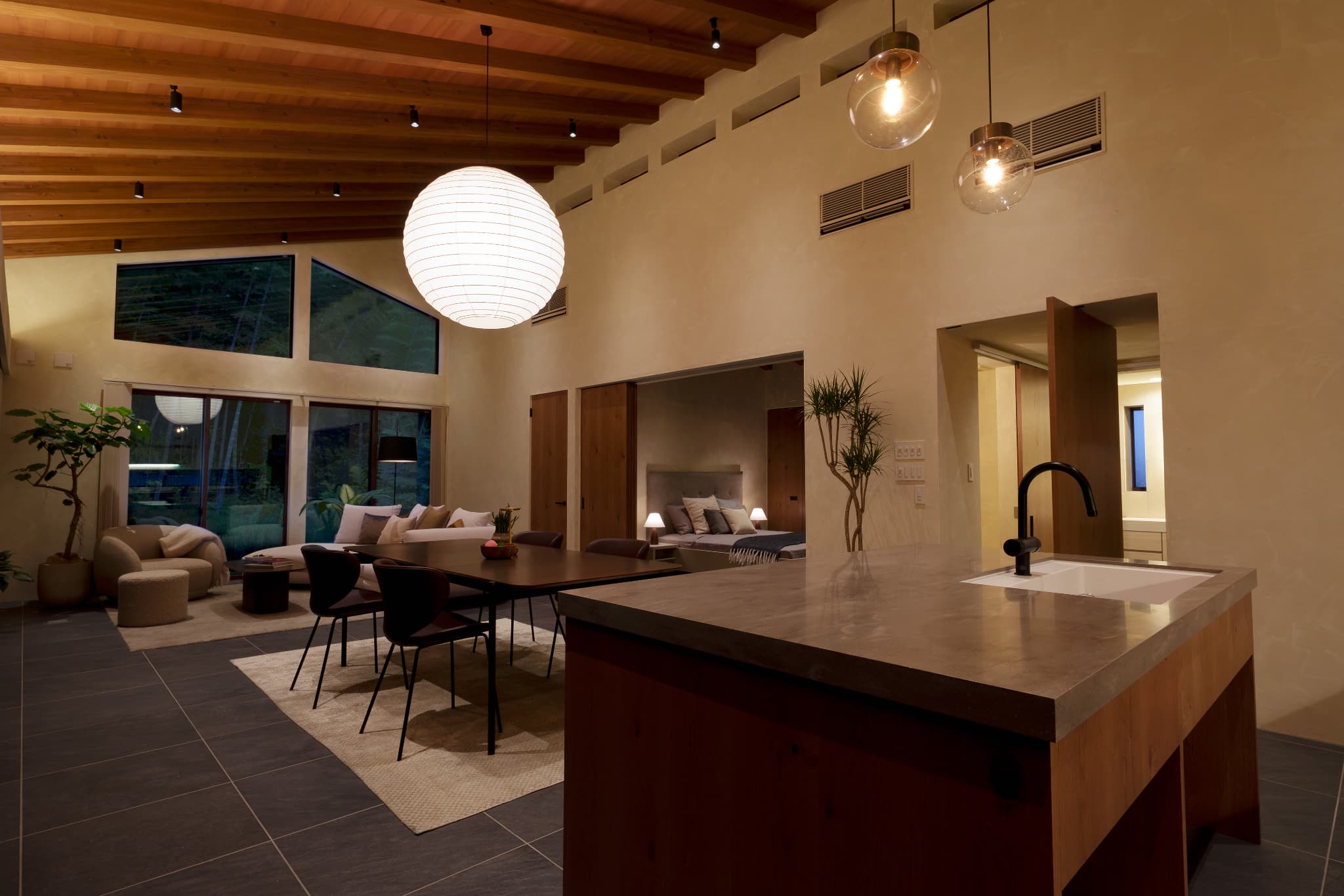 西原村 全体（夜）