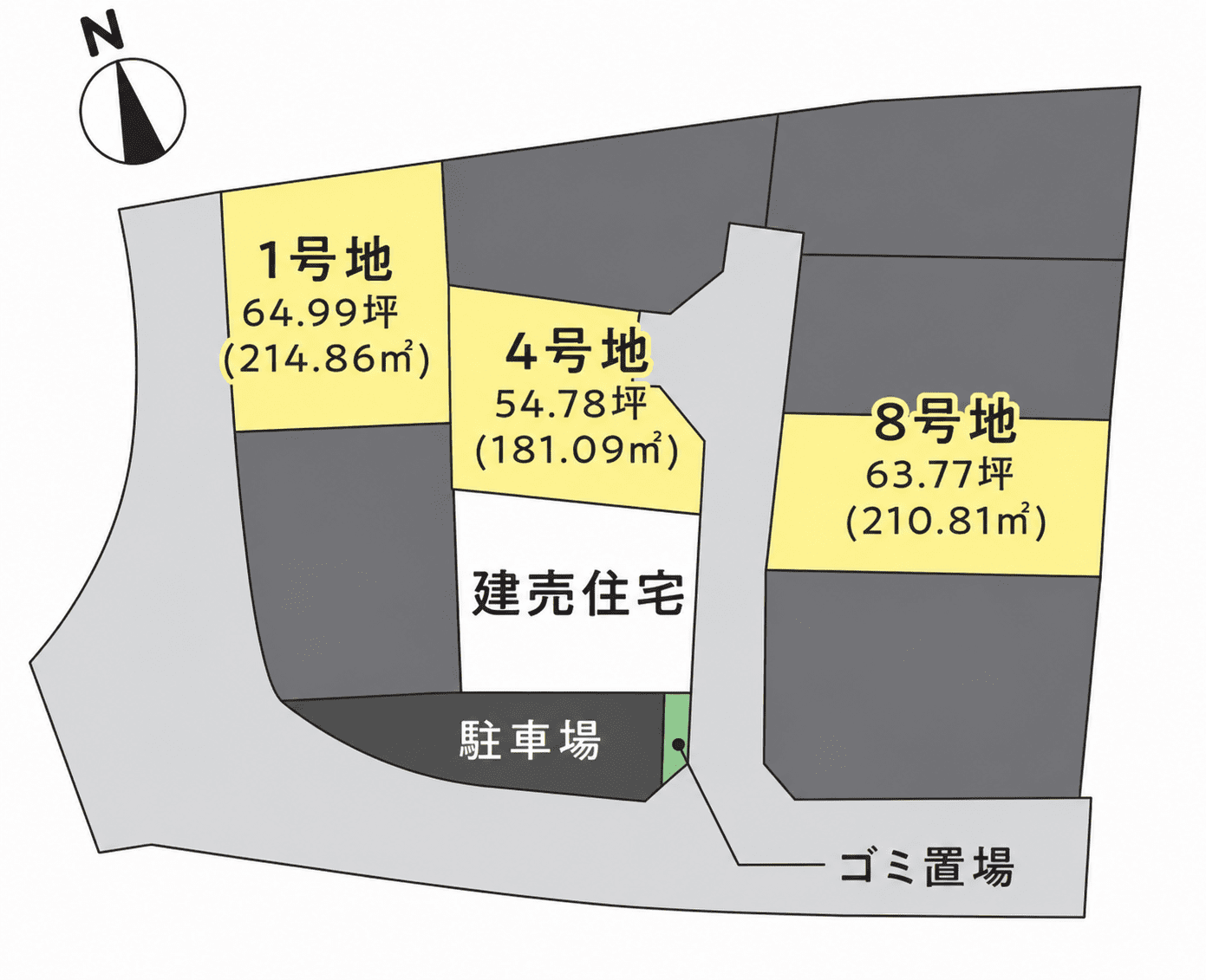 鹿児島市吉野町分譲地 区画図